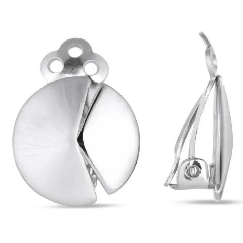 Kollektionsmuster runden Ohrclips in Silber