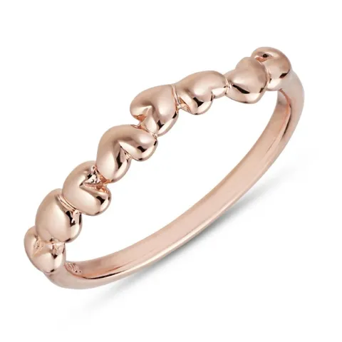 Kollektionsmuster Herz Ring aus rosa beschichtetem Silber