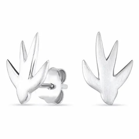 Kollektionsmuster Vögel Ohrstecker in rhodiniertem Silber