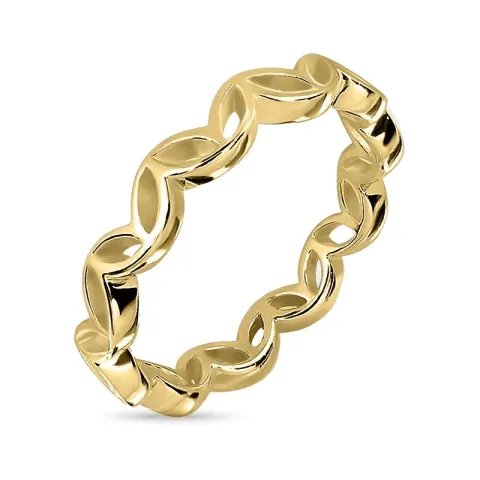 Kollektionsmuster Blatt Ring aus vergoldetem Sterlingsilber