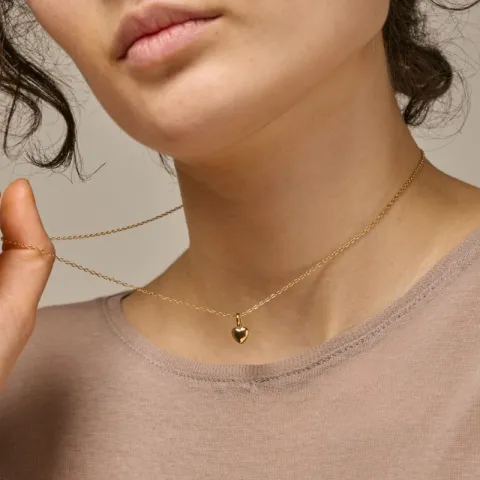 Enamel Amore Herz Halskette mit Anhänger in vergoldetem Sterlingsilber