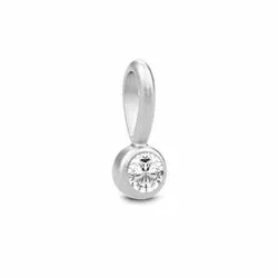 Julie Sandlau Grace Anhänger in Satinrhodiniertes Sterlingsilber weißem Zirkon
