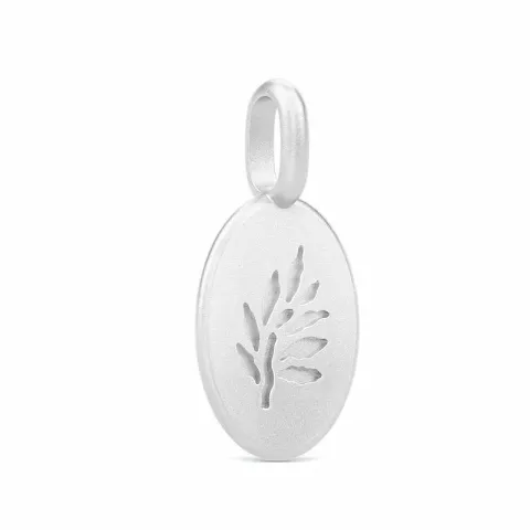 Julie Sandlau Classic pendant Blatt Anhänger in Satinrhodiniertes Sterlingsilber