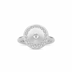 Julie Sandlau Glow Ring in Satinrhodiniertes Sterlingsilber weißem Zirkon