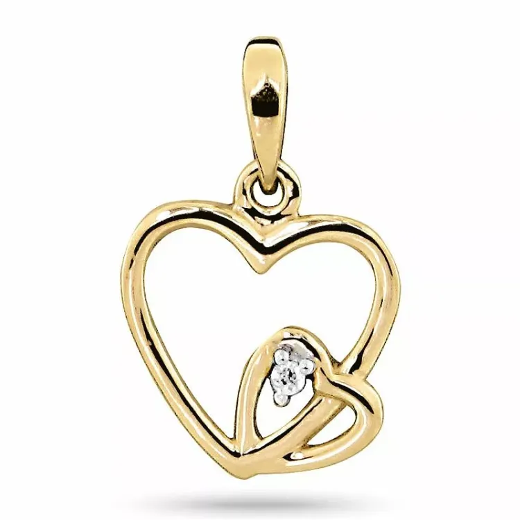 Herz Anhänger in 9 karat Gold