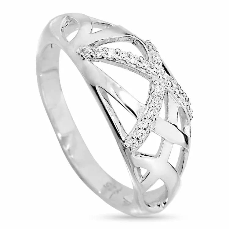 Kollektionsmuster Zirkon Ring aus Silber
