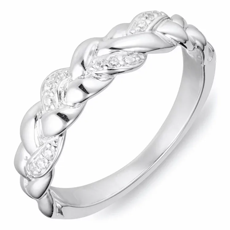 Kollektionsmuster Zirkon Ring aus Silber