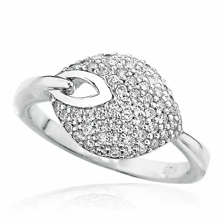 Bezaubernd weißem Zirkon Ring aus Silber