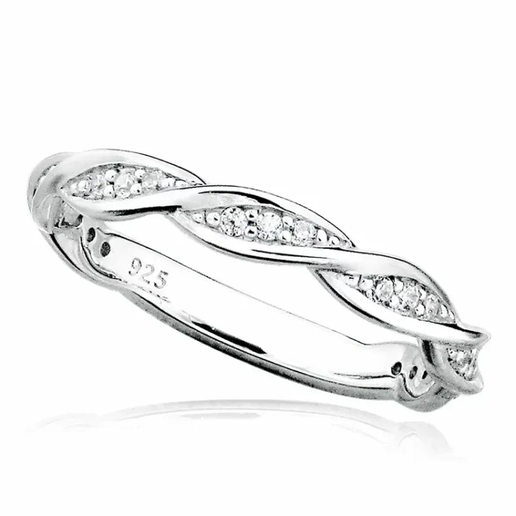 Kollektionsmuster Zirkon Ring aus Silber