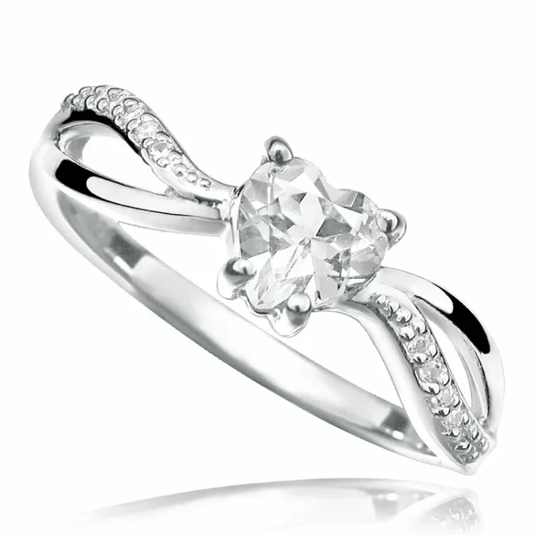 Kollektionsmuster Zirkon Ring aus Silber