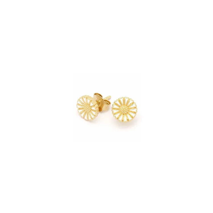 7,5 mm Marguerite Ohrstecker in vergoldetem Silber