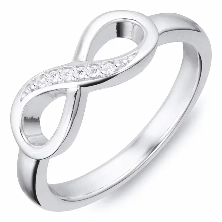 Kollektionsmuster Zirkon Ring aus Silber