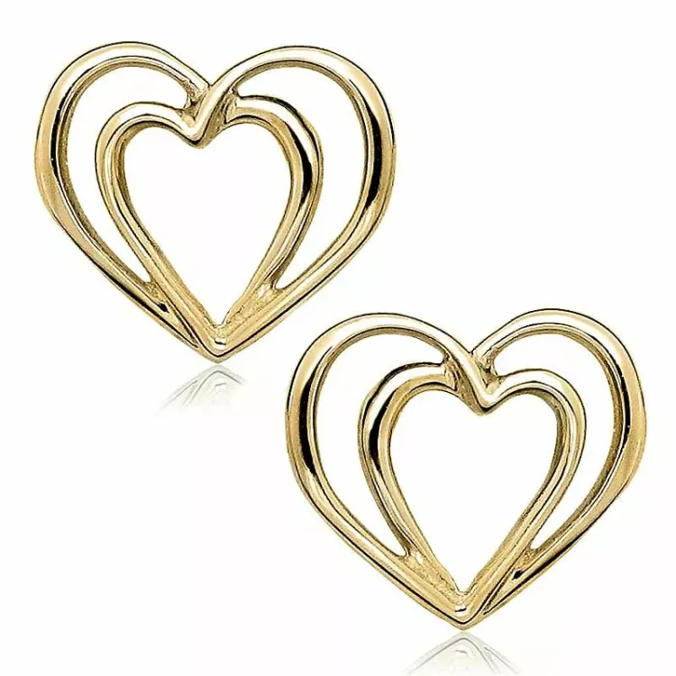 Herz Ohrringe in 9 Karat Gold mit