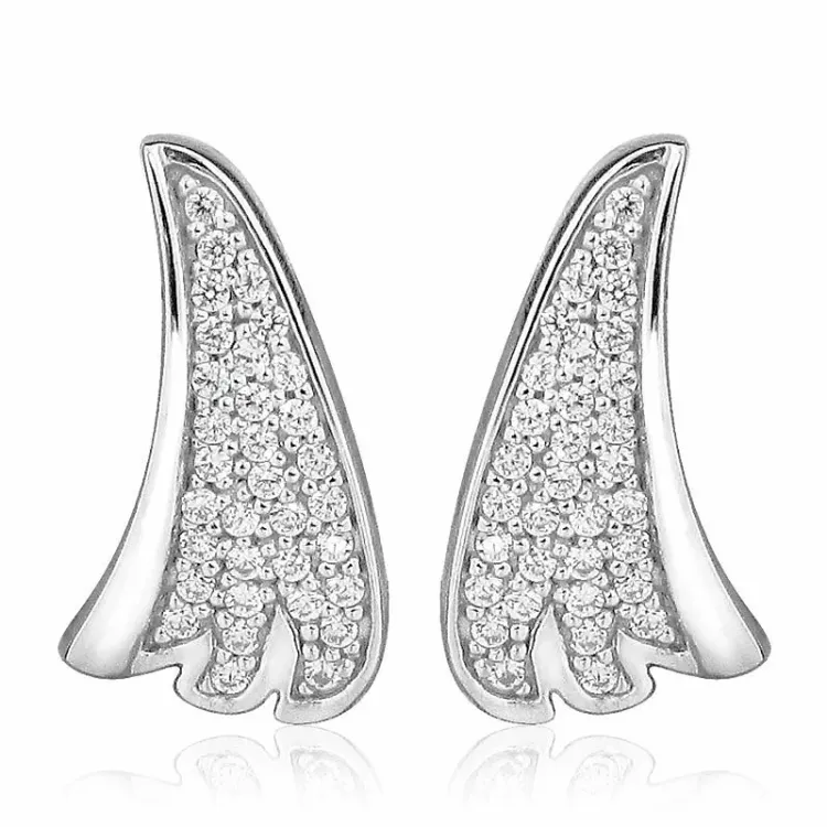 Zirkon Ohrstecker in Silber