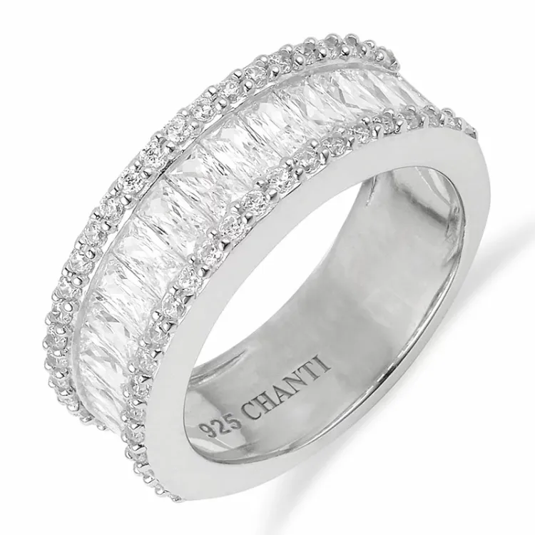 Kollektionsmuster Zirkon Ring aus Silber