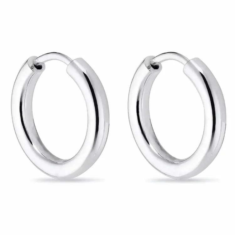 15 mm kreolenohrringe in silber