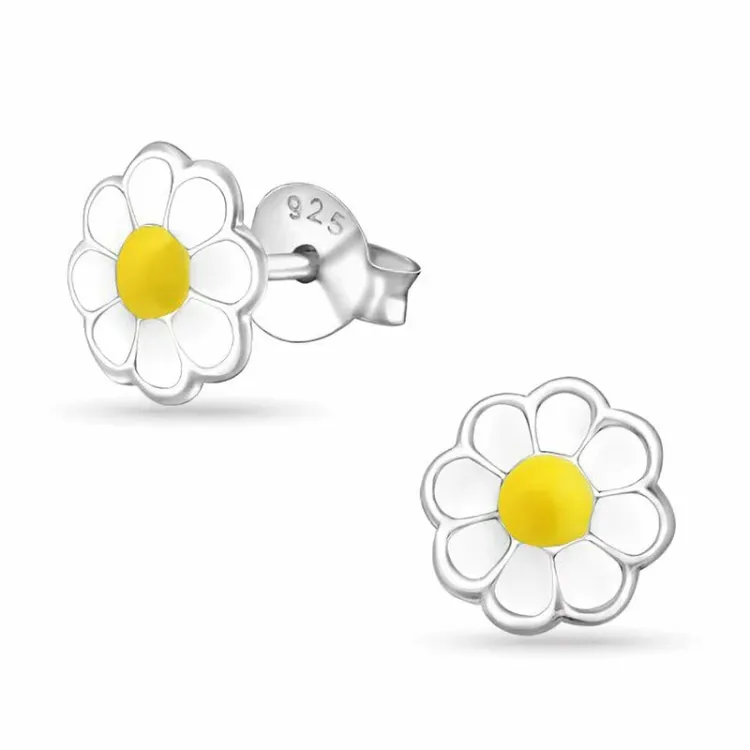 6,5 mm Marguerite Ohrringe in Silber - Little Ones