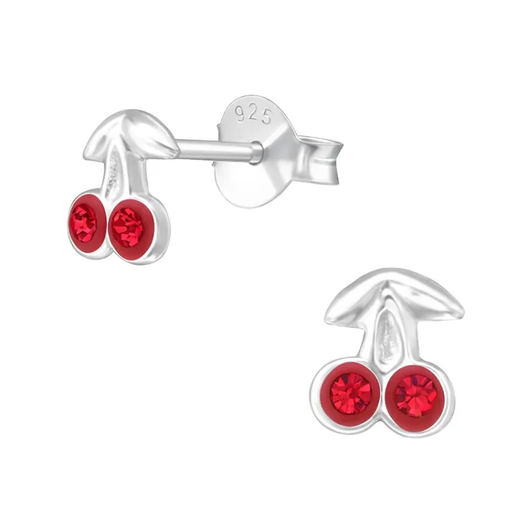 Kirschen Ohrringe in Silber - Little Ones