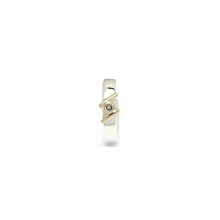 Trauring von rs of scandinavia in Silber und Gelbgold 0,03 ct