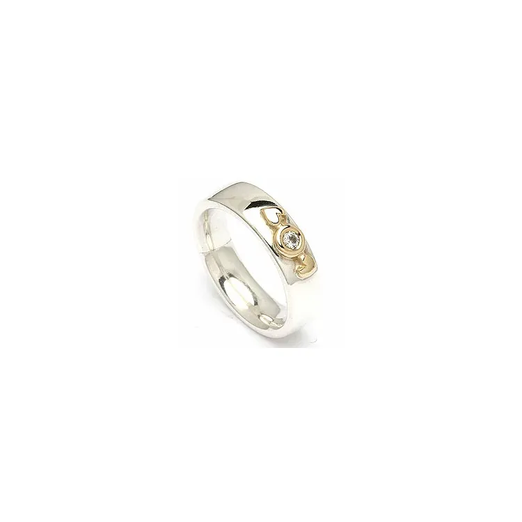 Trauring von rs of scandinavia in Silber und Gelbgold