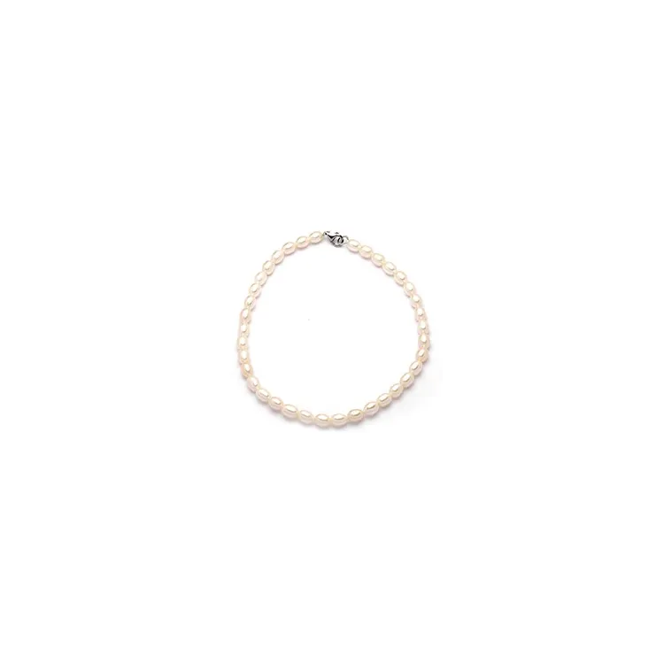 Weißem Perle Fußkette aus Silber
