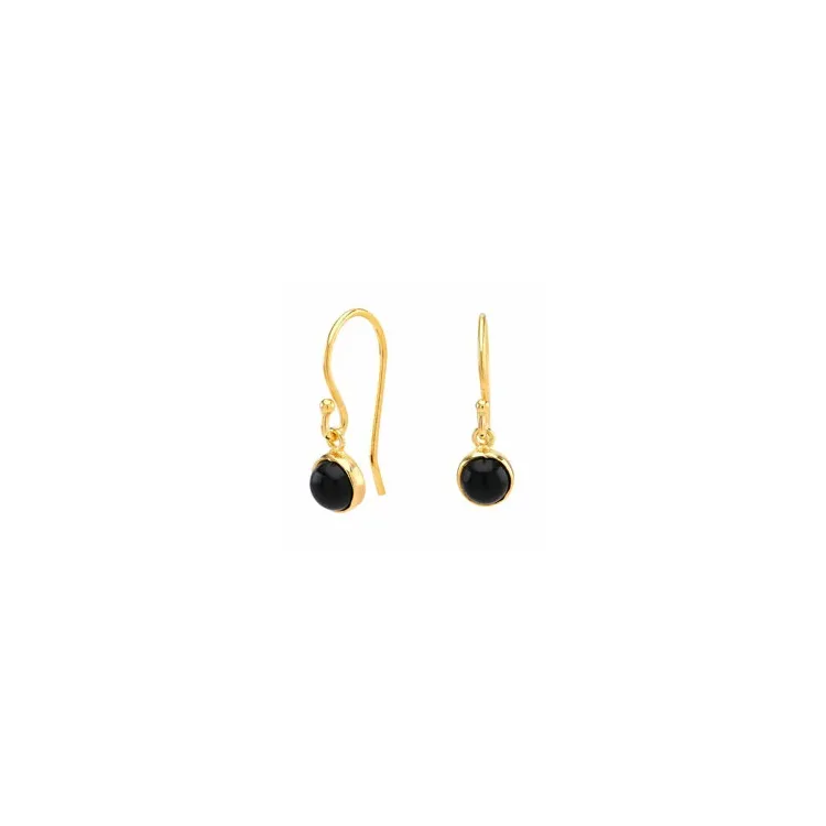 NORDAHL ANDERSEN Sweets vergoldetem Silber Ohrringe in vergoldetem Sterlingsilber schwarz Onyx