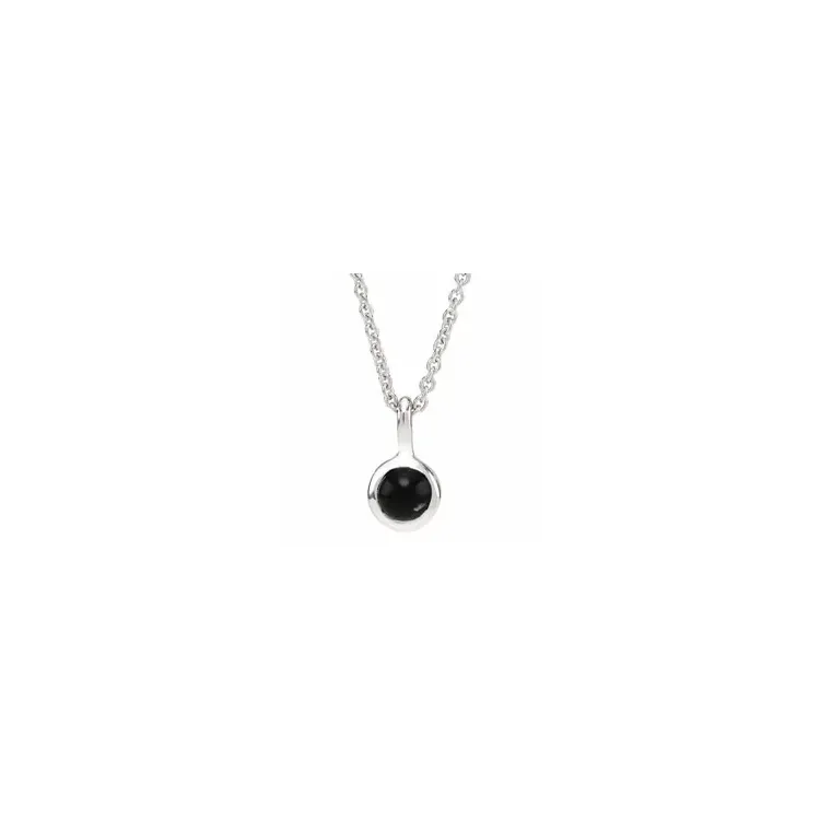 NORDAHL ANDERSEN Sweets Onyx Anhänger mit Halskette in Silber schwarz Onyx