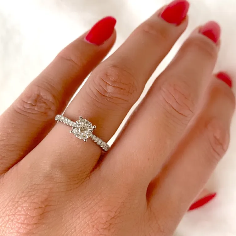 Diamantring in 14 Karat Weißgold 0,10 ct 0,36 ct