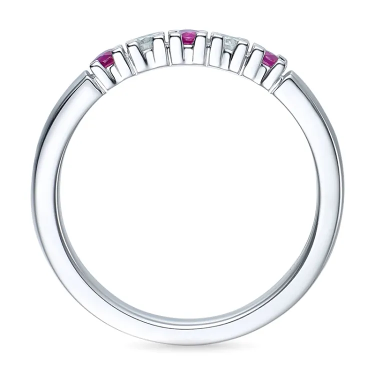 Memoirering in 14 Karat Weißgold 2 x 0,05 ct 0,22 ct