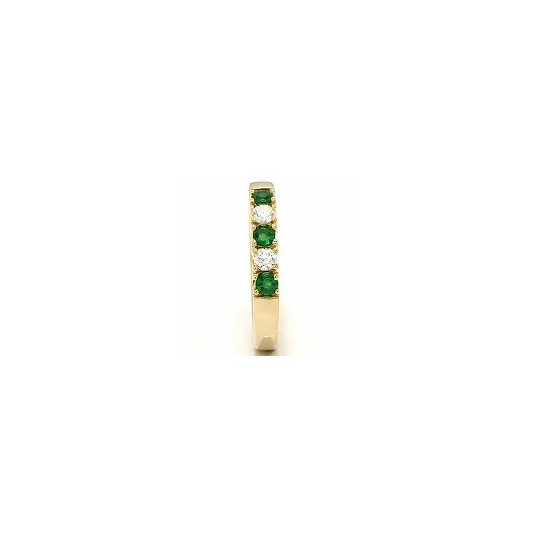 kraftvoller Smaragd Memoirering in 14 Karat Gold 2 x 0,10 ct