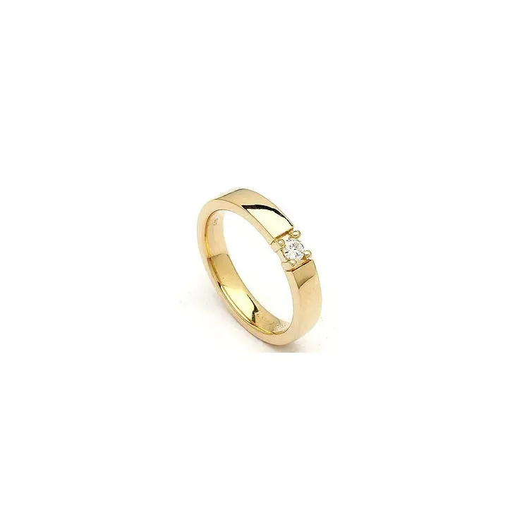 Memoirering in 14 karat gold 0,10 ct
