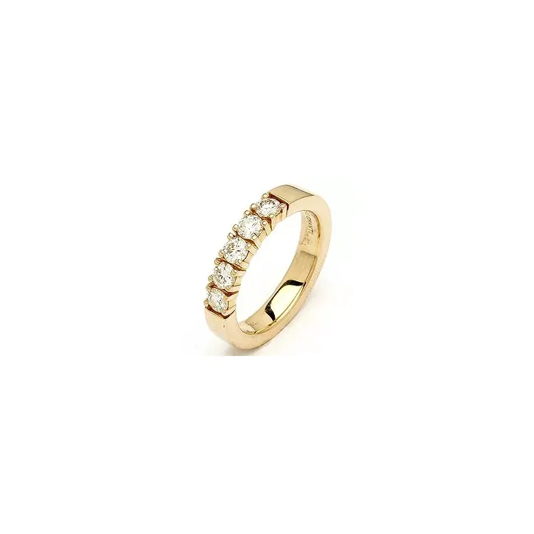 Memoirering in 14 karat gold 5 x 0,15 ct