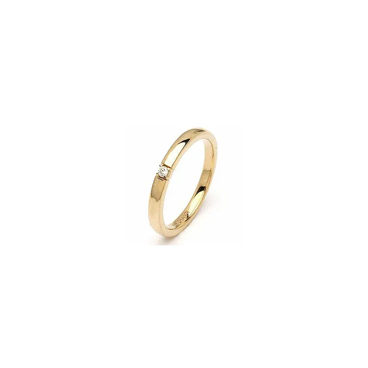 Gold Memoirering in 14 Karat Gold 0,03 ct