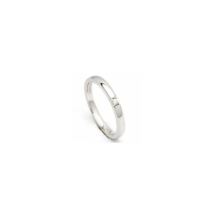 Memoirering in 14 karat weißgold 0,03 ct