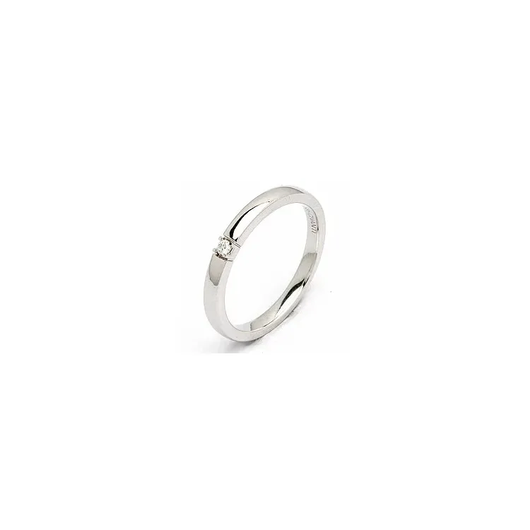 Memoirering in 14 karat weißgold 0,03 ct