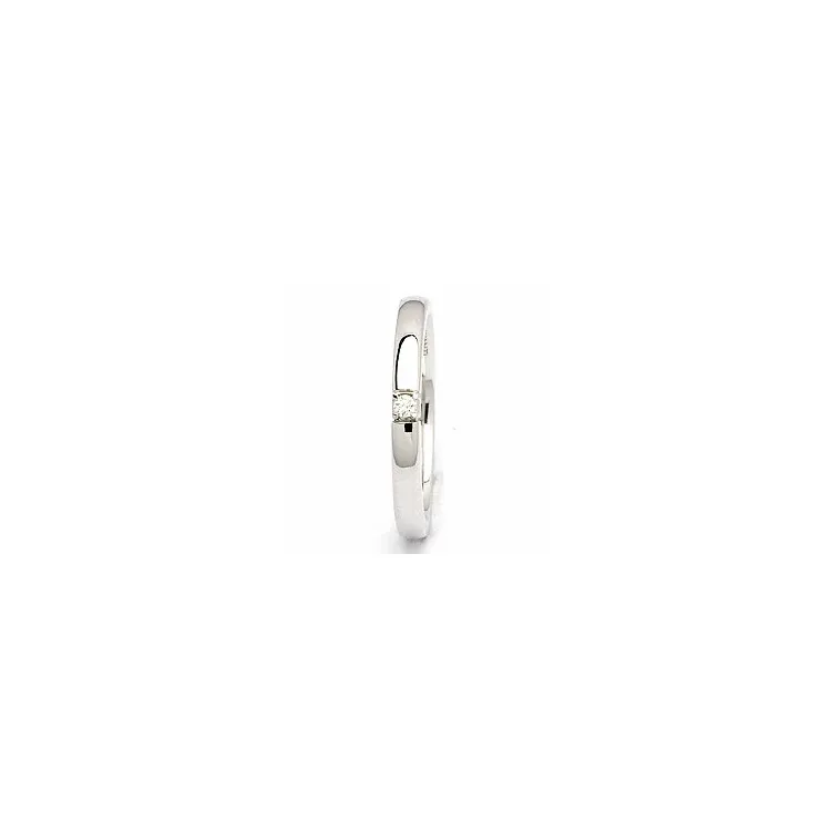 Memoirering in 14 karat weißgold 0,03 ct