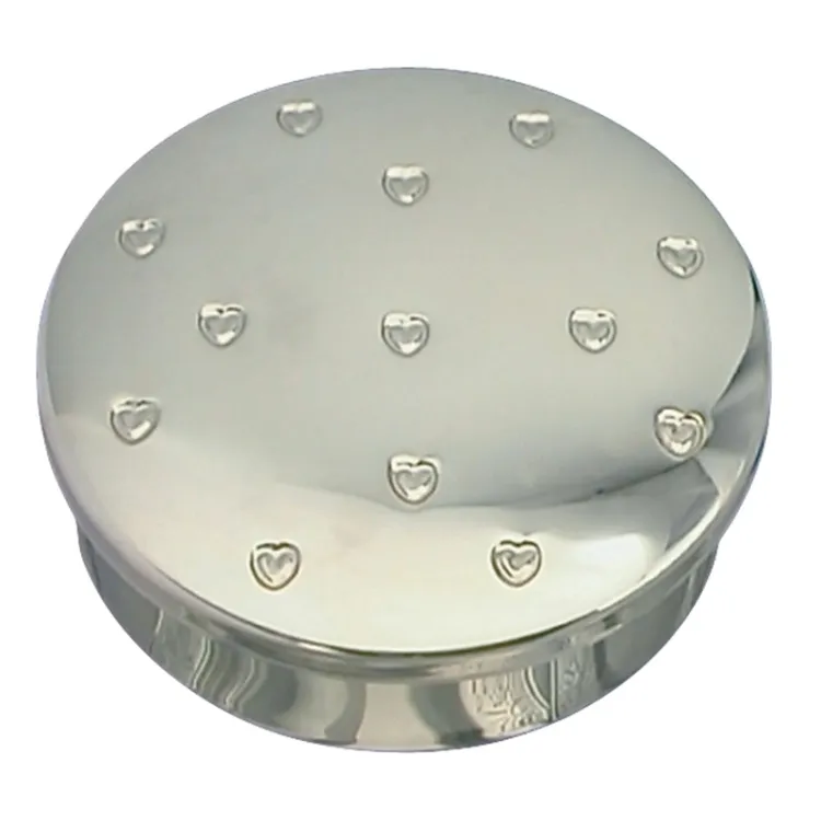 Taufgeschenk: 10 cm Schmuckschatulle in versilbert  Modell: 154-96001