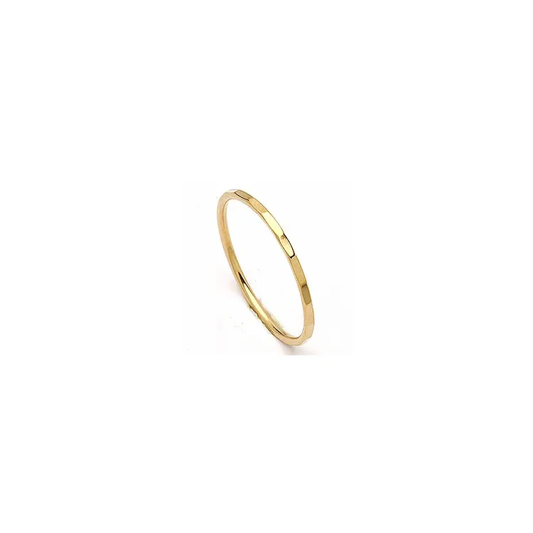 Elegant Simple Rings Ring in vergoldetem Sterlingsilber
