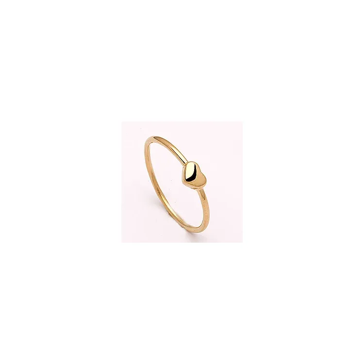 Eng Simple Rings Herz Ring in vergoldetem Sterlingsilber