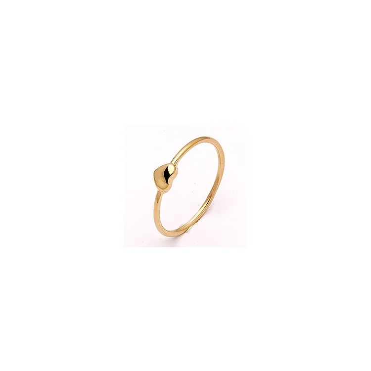 Eng Simple Rings Herz Ring in vergoldetem Sterlingsilber
