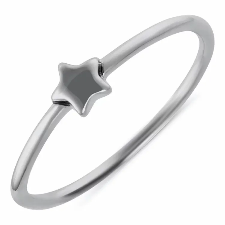 Kollektionsmuster Simple Rings Stern Ring in Silber