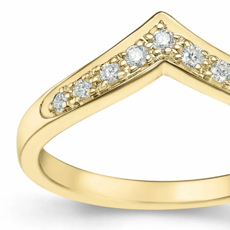 Diamant Ring in 14 Karat Gold 0,117 ct