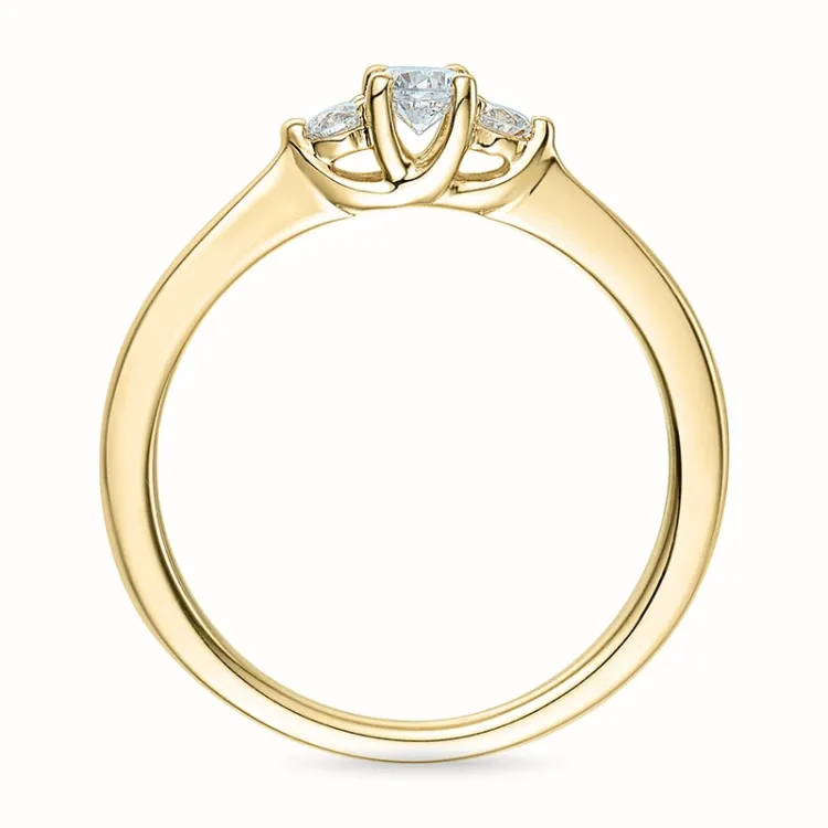 Diamant Ring in 14 Karat Gold 0,20 ct 0,102 ct