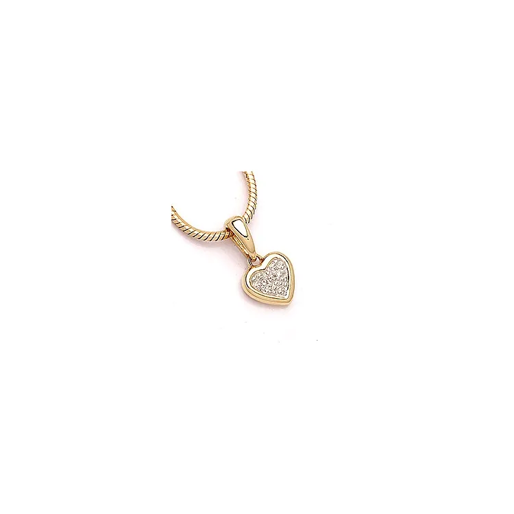 Herz Anhänger in 14 karat Gold- und Weißgold 0,0104 ct