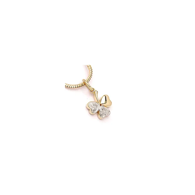 Diamantanhänger in 14 karat gold mit rhodium 0,0112 ct