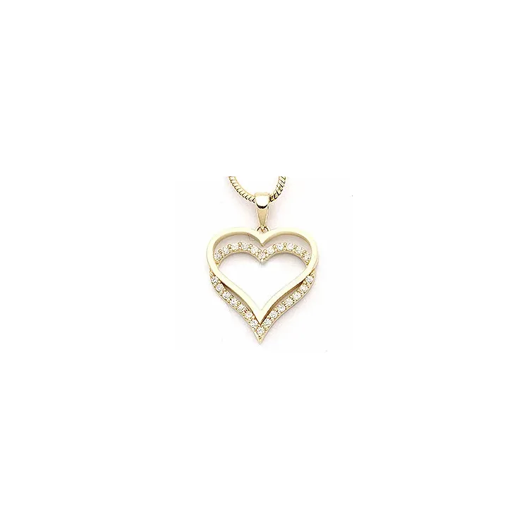 Herz Zirkon Anhänger aus 9 Karat Gold