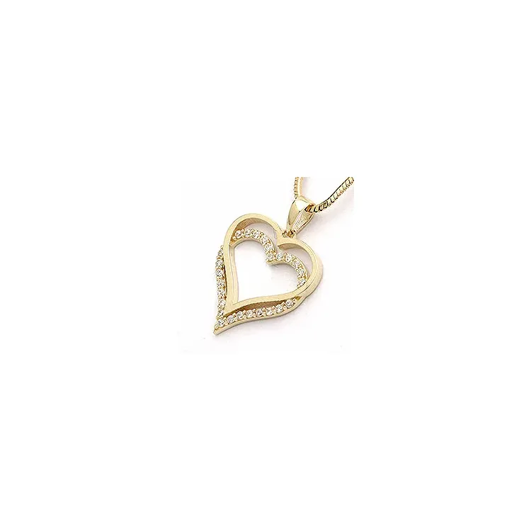 Herz Zirkon Anhänger aus 9 Karat Gold