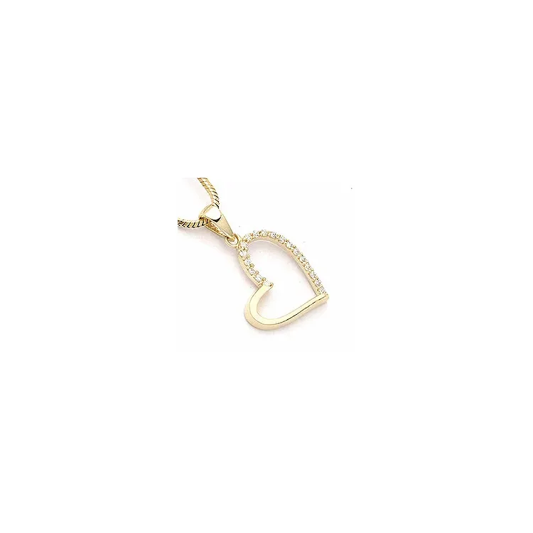 Herz Zirkon Anhänger aus 9 Karat Gold