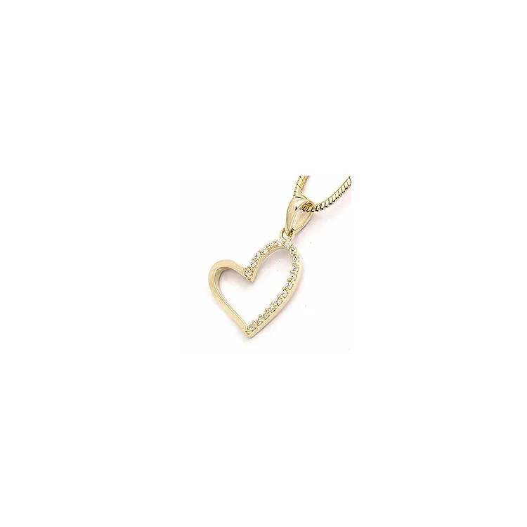 Herz Zirkon Anhänger aus 9 Karat Gold