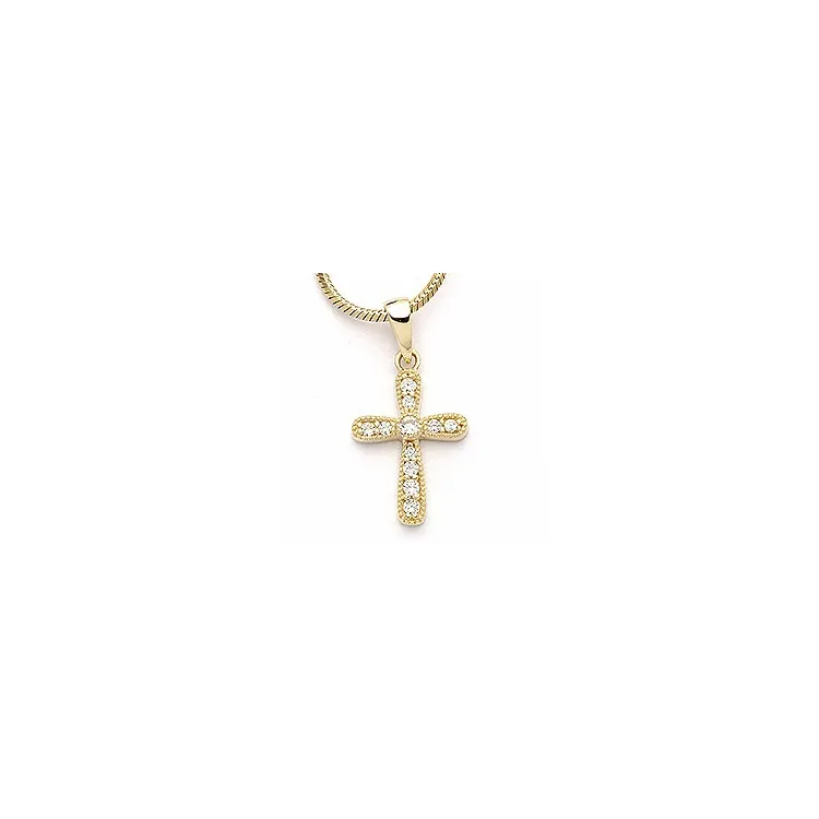 Kreuz Anhänger aus 9 Karat Gold